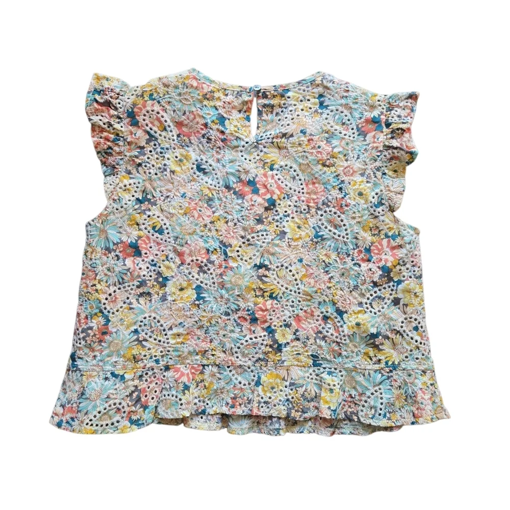🌸 Solitaire by Raviya Floral‎ Eyelet Two-Piece Skirt Set ~ Size M/L